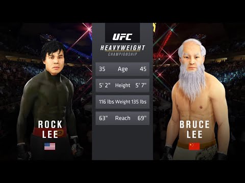 UFC 4 - Rock Lee vs. Old Bruce Lee - Crazy Rematch 👊🤪