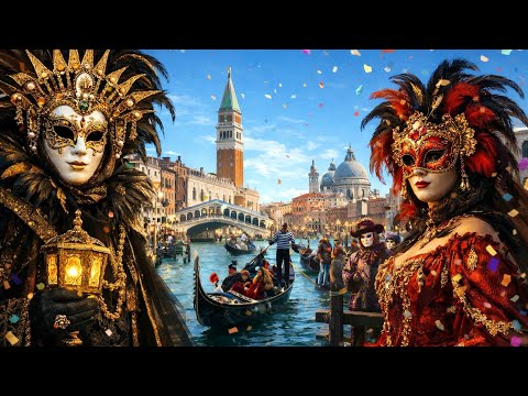 Italy 🇮🇹  Venice Carnival | Stunning Masks, Costumes & Gondolas