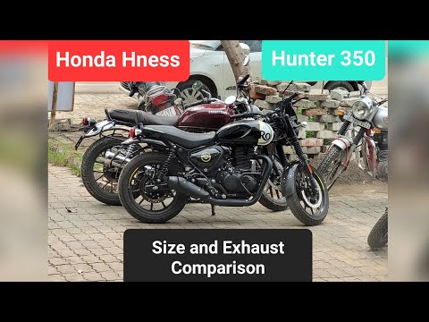 Thumbnail for Royal Enfield Hunter 350 vs Honda Hness CB350 Size and Sound comparison by video, video f, vide
