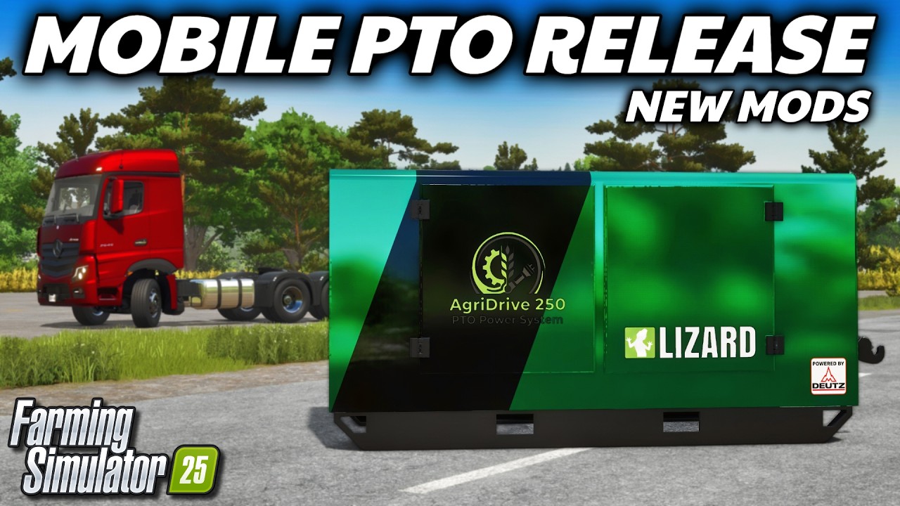New Mods - Mobile PTO, MB Actros 25, Schellenberg, & More! | FS25