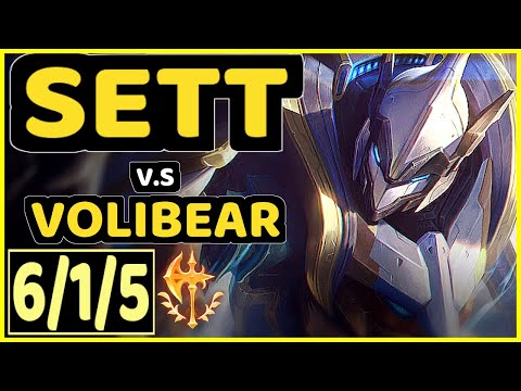 PAPRYZE (SETT) vs VOLIBEAR - 6/1/5 KDA TOP CHALLENGER GAMEPLAY - OC