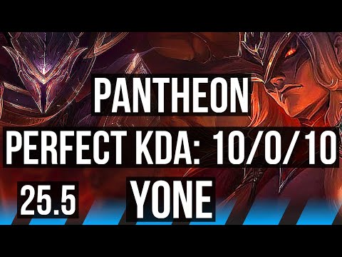 PANTHEON vs YONE (MID) | 10/0/10, Legendary | KR Challenger | 25.5