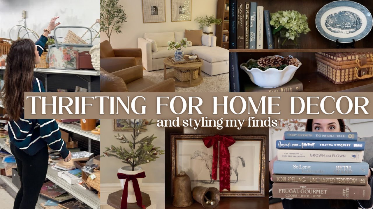 THRIFTING HOME DECOR 2025 | Thrift With Me, Haul + Budget Decorating Ideas