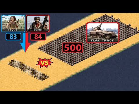 Tanya and Boris vs Flak Tracks - Same Cost - Red Alert 2
