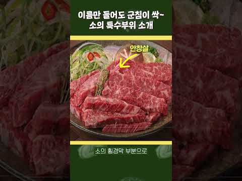 이름만 들어도 군침이 싹~ 소의 특수부위 소개!