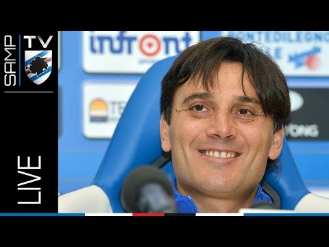 Udinese-Sampdoria: lo streaming della conferenza stampa di Montella