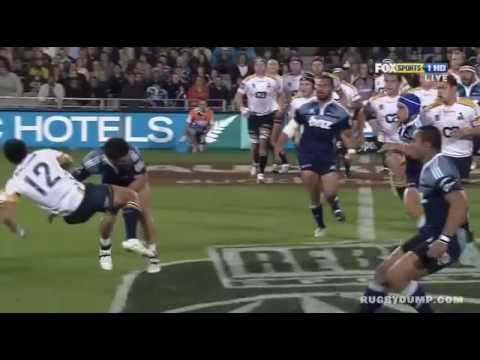 Rene Ranger huge hit on Christian Lealiifano - 2010