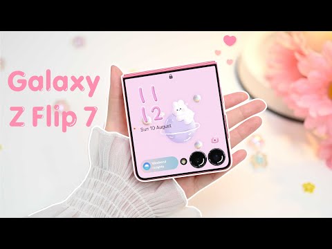 🩷Samsung Galaxy Z Flip 7 Aesthetic Unboxing & Setup ✨ cute and amazing accessories