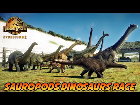 Sauropods Dinosaurs Prehistoric Animals Race in Jurassic World Evolution 2 included Brontosaurus