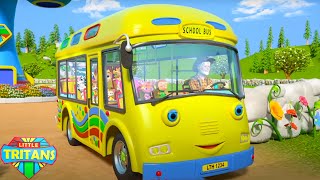Wheels On The Bus Nursery Rhyme & Cartoon Video for Kids by Little Tritans