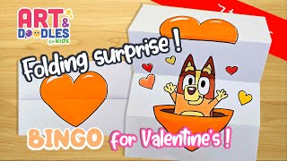 How to draw A BINGO from BLUEY | FOLDING SURPRISE |  Art and doodles for kids