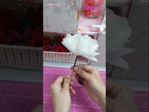 How to Make Easy Tissue Paper Flowers 💐🌺 DIY Tissue Paper Flowers #shorts #diy #flowers #cute #love