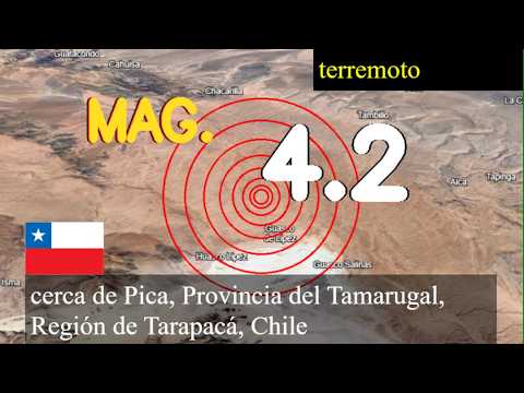 😱🚨  Terremoto cerca de Pica, Provincia de Tamarugal, Región de Tarapacá, Chile actualizaciones en vi
