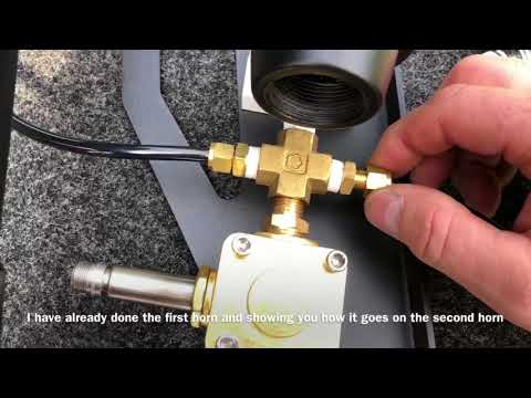 How to Install Kleinn air horns sdkit17-734 for 2017 & 2018 Ford Super Duty F250-F350