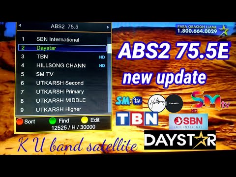 75.5E satellite new update channel add MPEG 4 sat box