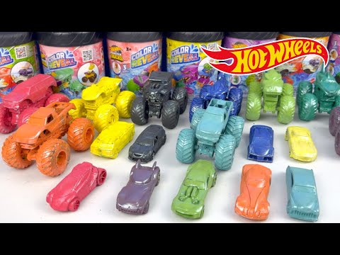 Hot Wheel  Monster Trucks Color Reveal Color Shifters vs. Color Changing Cars: Mystery??