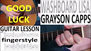 WASHBOARD LISA - GRAYSON CAPPS fingerstyle GUITAR LESSON