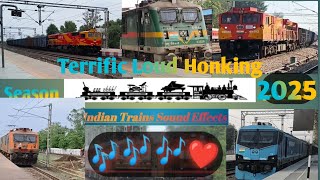 Terrific Loud Honking INDIAN TRAINS🇮🇳 Train Honking📢 Season 2024 | INDIAN🇮🇳 Powerfull Locomotives |