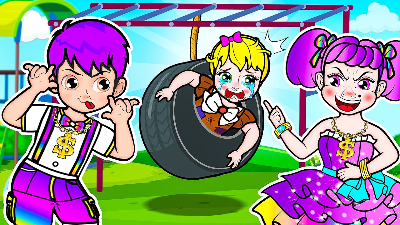 [🐾paper dolls🐾] Poor vs Rich Friend Play in The Playground | Rapunzel Family