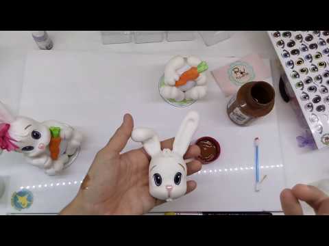 Diy Coelhinha na Bola Acrilica   Pascoa   Biscuit