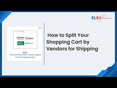 How to Split cart based on the Vendors for shipping