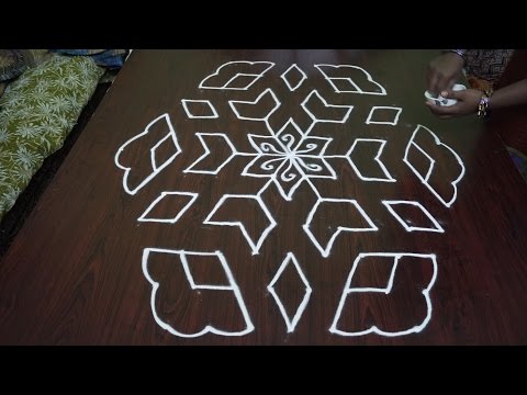 Kolam With 13 Dots 13 Pulli Kolam 13 To 7 Pulli Kolam Pulli Kolam