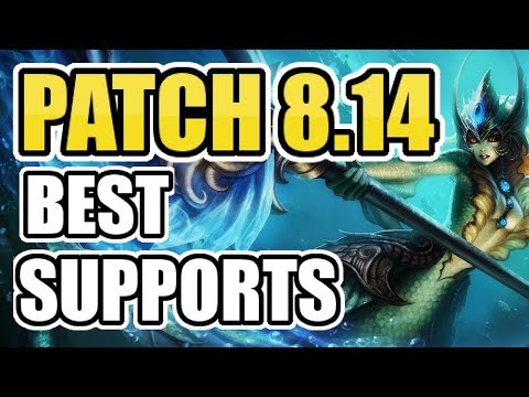 TOP 5 SUPPORTS ON PATCH 8.14 ||  SUPPORT TIER LIST