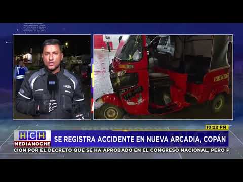 Violento accidente de tránsito deja daños materiales en Nueva Arcadia, Copán
