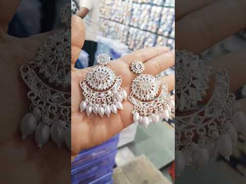 Brass festival silver tone earrings set