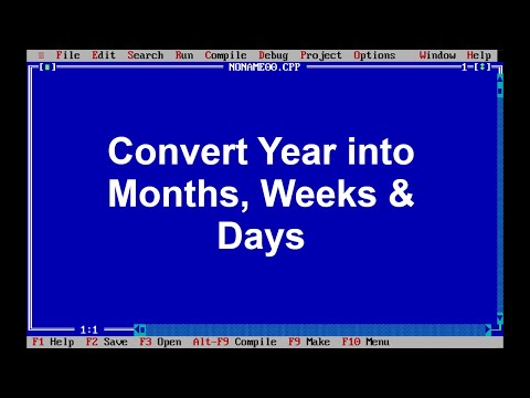 C Program(15) - Convert Year into Months, Weeks and Days in C