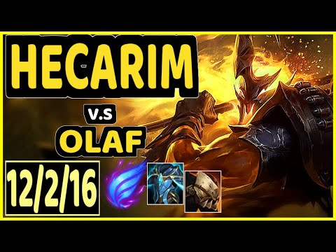 HECARIM vs OLAF - 12/2/16 KDA JUNGLE CHALLENGER GAMEPLAY - KR