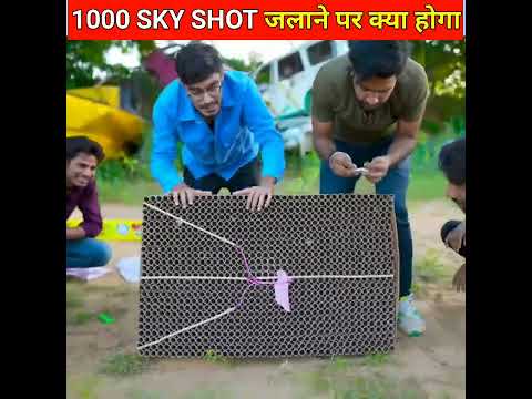 क्या हुआ जब 1,000 SKY SHOT को जलाया || Diwali special #shorts #ytshorts