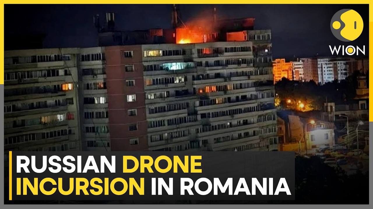 Russian Drone Swarm Breaches NATO Airspace: Apartment Building Hit in Romania | WION