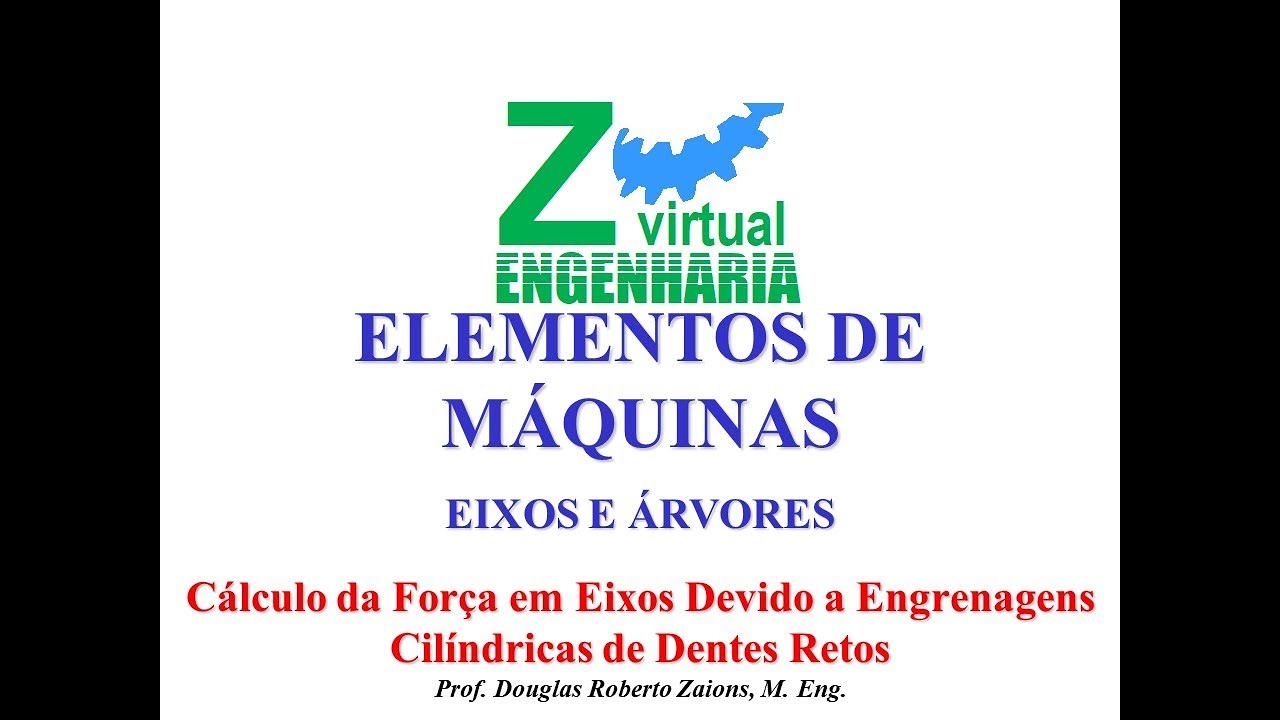 Elementos de máquinas: Eixos e árvores - Cálculo da força em eixos devido a engrenagens