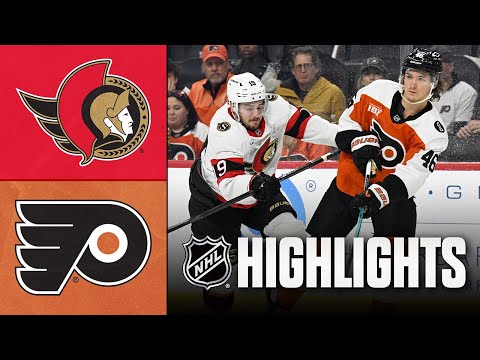 NHL Highlights | Senators vs. Flyers | November 08, 2025