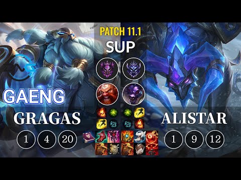 DFM Gaeng Gragas vs Alistar Sup - KR Patch 11.1