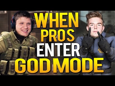 CS:GO - WHEN PRO PLAYERS ENTER GODMODE 3!(Crazy Vac shots, EPIC ACES)