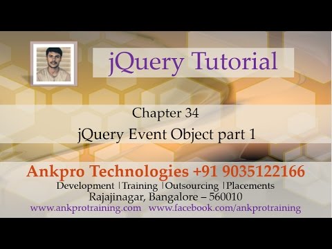 jQuery 34 Events 4 Event Object part 1
