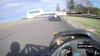 Throttle jammed open and no brakes - Kart crash