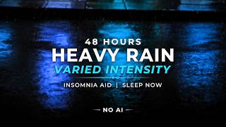 Heavy Rain Varied Intensity – Sleep DEEP | 48 Hours (NO AI)
