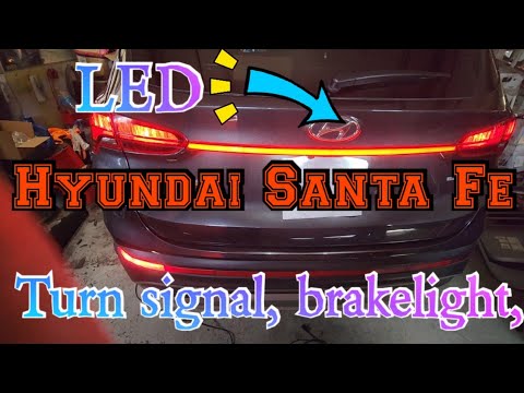 Hyundai Santa Fe 2021-2023 Rear Trunk tailgate Led Tail Light installation step by step