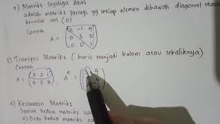 Download lagu Pengertian, Notasi, Ordo, Jenis, Transpos, Kesamaan Matriks dan Pembahasan Soal Uji Kompetensi 1 mp3