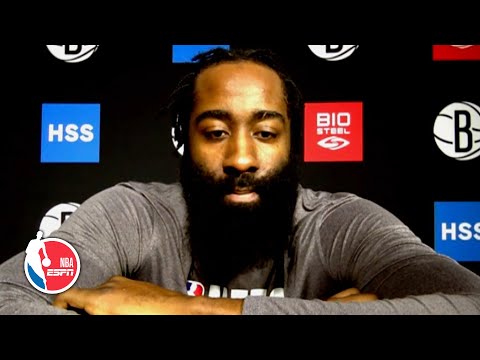 詹姆斯-哈登的對話。回想他在火箭隊的退役和籃網隊的冠軍機會｜NBA on ESPN (James Harden Convo: Looking back at his Rockets exit & Nets' title chances | NBA on ESPN)