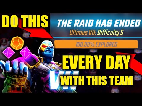 DO ULTIMUS 7 DIFICULTY 5 100% EVERY DAY WITH THIS TEAM | AMAZING RESULTS | MARVEL STRIKE FORCE | MSF