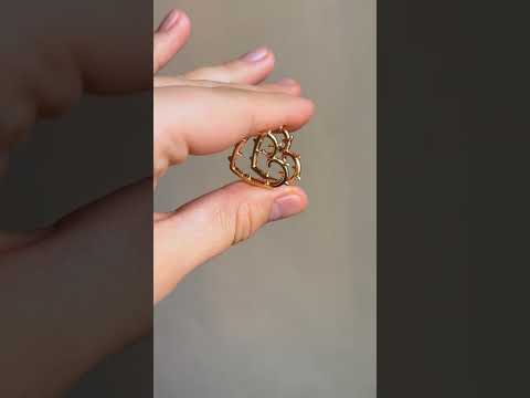 Серьги кольца в форме сердца медицинская сталь позолота (x048) - фото 1 - id-p2074024110