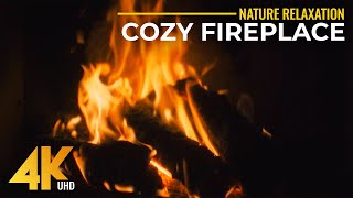 4K Cozy Fireplace 🔥 Real Crackling Fire Sounds for Sleep & Relaxation