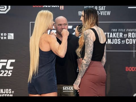 Holly Holm vs. Megan Anderson UFC 225 Media Day Staredown - MMA Fighting
