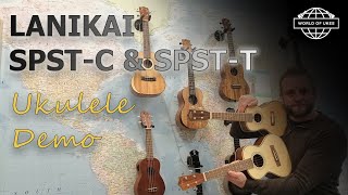 Video thumbnail for Lanikai SPST-C Concert Ukulele & SPST-T Tenor Ukulele Demos by World of Ukes