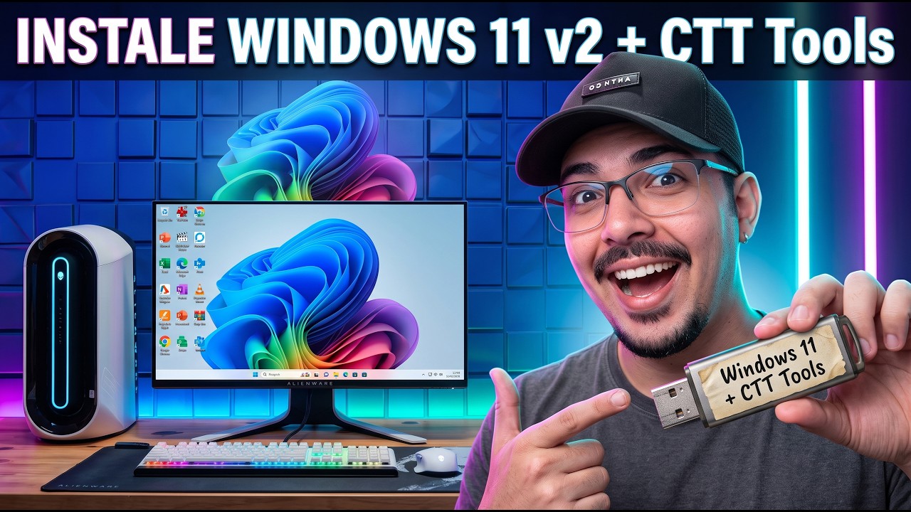 Como Instalar o Windows 11 Pro v2 e Deixar 200% Mais Rápido (CTT Tools)