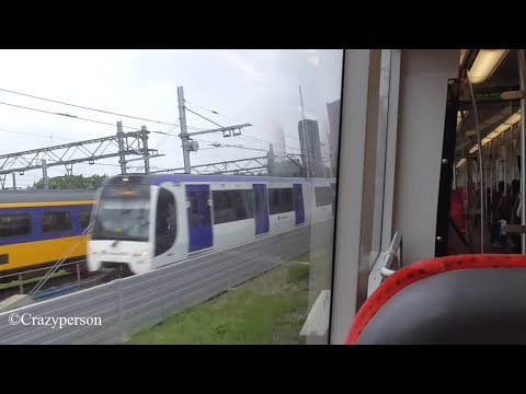 Metro ride Rotterdam Slinge - Den Haag (The Hague) Line E